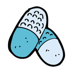 cartoon medical pills