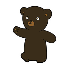cartoon black bear cub