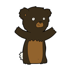 cartoon black bear cub
