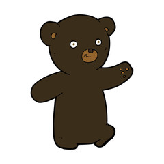 cartoon black bear cub