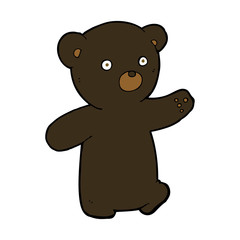 cartoon black bear cub