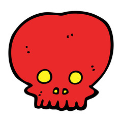 cartoon spooky skull symbol