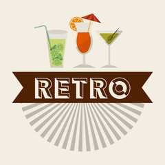 drink retro label