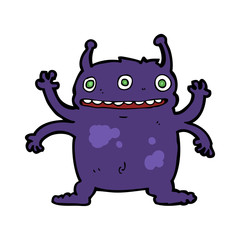 cartoon alien monster