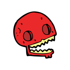 cartoon spooky skull