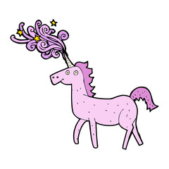 cartoon magical unicorn