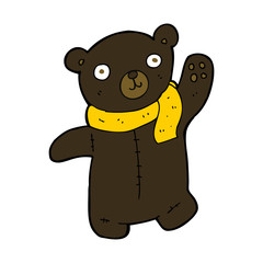 cute cartoon black teddy bear