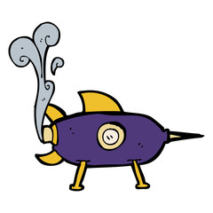 cartooon space rocket
