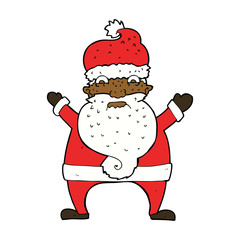cartoon stressed out santa