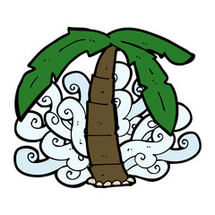 cartoon palm tree symbol