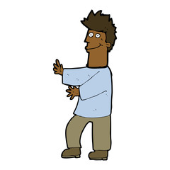 cartoon happy man