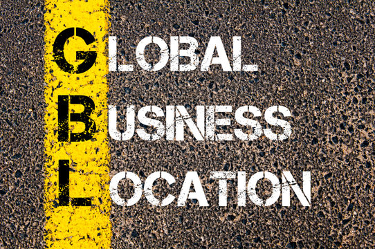 Business Acronym GBL as Global Business Location