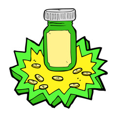 cartoon jar of pills
