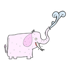 cartoon happy elephant