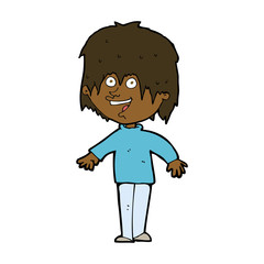 cartoon excited man