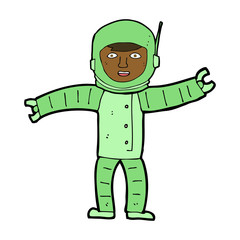 cartoon space man