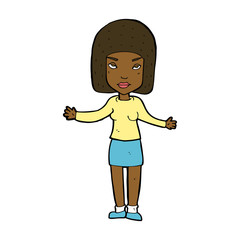 cartoon annoyed woman