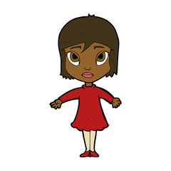 cartoon girl in dress