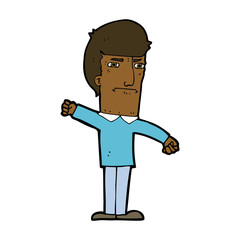 cartoon angry man