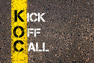 Business Acronym KOC as KickOff Call