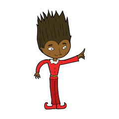 cartoon magic christmas elf