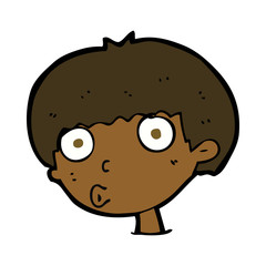 cartoon surprised boy