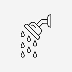 Showerheads line icon