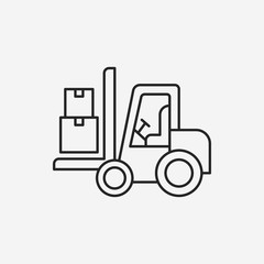 logistics truck line icon