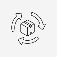 logistics freight line icon