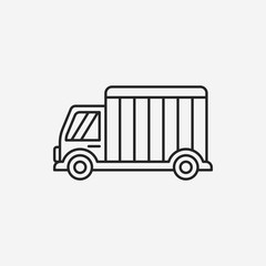 logistics truck line icon
