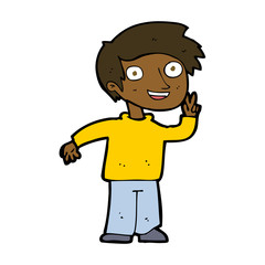 cartoon boy posing for photo