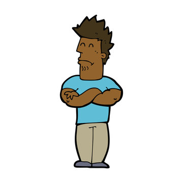recommend clip art: cartoon sulking man
