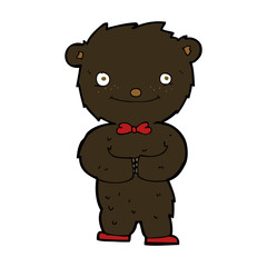 cartoon little black bear