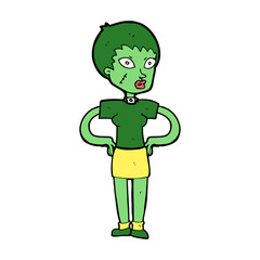 cartoon halloween girl