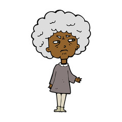 cartoon old lady