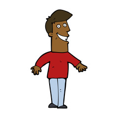 Fototapeta premium cartoon grinning man