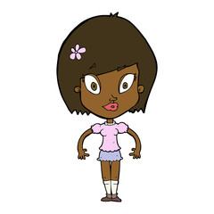 cartoon pretty woman