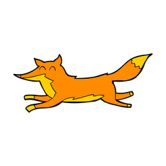 cartoon running fox