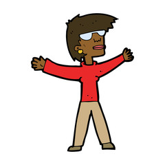 cartoon woman wearing glasses