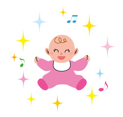 赤ちゃん　ご機嫌　笑う