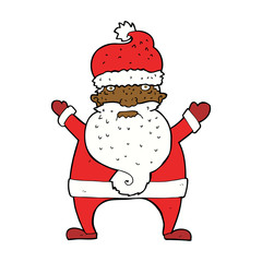 cartoon ugly santa claus