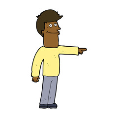 cartoon man pointing