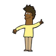 cartoon man with idea