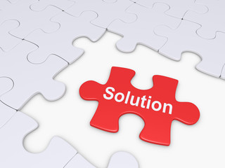 Fototapeta premium Puzzle piece as solution