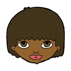 cartoon female face