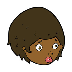 cartoon girl with concerned expression