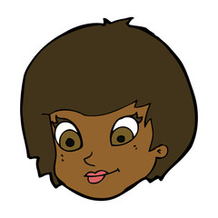 cartoon female face