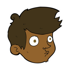 cartoon staring boy