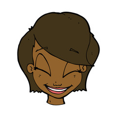 cartoon pretty female face