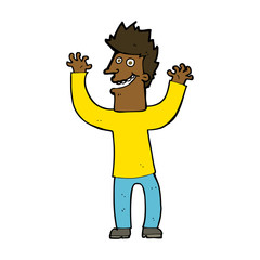 cartoon excited man